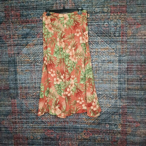 Tommy Bahama Dresses & Skirts - Tommy Bahama womens colorful floral Hawaiian 100% Silk maxi skirt 4 EUC
